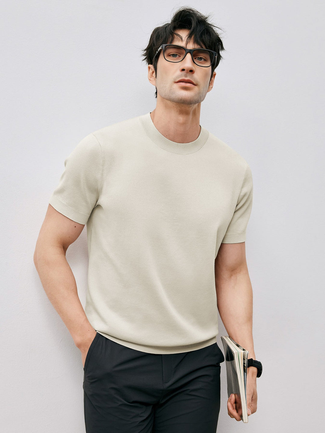 VOGUE™ - Short Sleeve Knitted T-Shirt