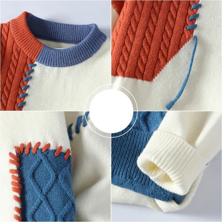 VOGUE™ - Cozy Patchwork Sweater